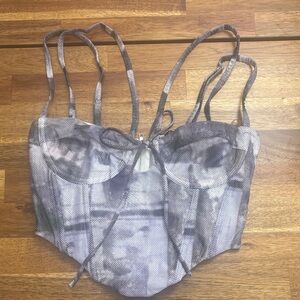 Gray Women's Bustier Top